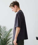【BLUE STANDARD/ブルースタンダード】【ひんやり涼しい接触冷感】COOLスムースヘンリーネックTシャツ リラックスフィット スムース素材 なめらか きれいめ