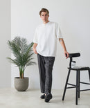 【BLUE STANDARD/ブルースタンダード】【ひんやり涼しい接触冷感】COOLスムースヘンリーネックTシャツ リラックスフィット スムース素材 なめらか きれいめ