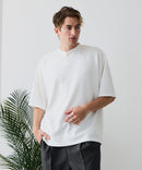 【BLUE STANDARD/ブルースタンダード】【ひんやり涼しい接触冷感】COOLスムースヘンリーネックTシャツ リラックスフィット スムース素材 なめらか きれいめ