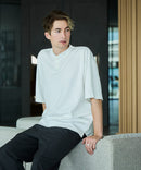 【BLUE STANDARD/ブルースタンダード】【ひんやり涼しい接触冷感】COOLスムースヘンリーネックTシャツ リラックスフィット スムース素材 なめらか きれいめ