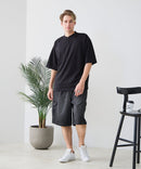 【BLUE STANDARD/ブルースタンダード】【ひんやり涼しい接触冷感】COOLスムースヘンリーネックTシャツ リラックスフィット スムース素材 なめらか きれいめ