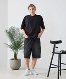 【BLUE STANDARD/ブルースタンダード】【ひんやり涼しい接触冷感】COOLスムースヘンリーネックTシャツ リラックスフィット スムース素材 なめらか きれいめ