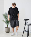 【BLUE STANDARD/ブルースタンダード】【ひんやり涼しい接触冷感】COOLスムースヘンリーネックTシャツ リラックスフィット スムース素材 なめらか きれいめ