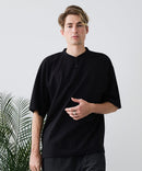 【BLUE STANDARD/ブルースタンダード】【ひんやり涼しい接触冷感】COOLスムースヘンリーネックTシャツ リラックスフィット スムース素材 なめらか きれいめ