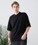 【BLUE STANDARD/ブルースタンダード】【ひんやり涼しい接触冷感】COOLスムースヘンリーネックTシャツ リラックスフィット スムース素材 なめらか きれいめ