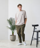 【BLUE STANDARD/ブルースタンダード】【ひんやり涼しい接触冷感】COOLスムース 部分刺繍Tシャツ リラックスフィット オーバーサイズ スムース素材 ネコ オバケ なめらか きれいめ