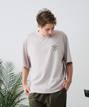 【BLUE STANDARD/ブルースタンダード】【ひんやり涼しい接触冷感】COOLスムース 部分刺繍Tシャツ リラックスフィット オーバーサイズ スムース素材 ネコ オバケ なめらか きれいめ