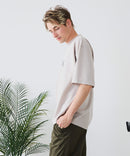 【BLUE STANDARD/ブルースタンダード】【ひんやり涼しい接触冷感】COOLスムース 部分刺繍Tシャツ リラックスフィット オーバーサイズ スムース素材 ネコ オバケ なめらか きれいめ