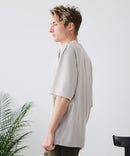 【BLUE STANDARD/ブルースタンダード】【ひんやり涼しい接触冷感】COOLスムース 部分刺繍Tシャツ リラックスフィット オーバーサイズ スムース素材 ネコ オバケ なめらか きれいめ