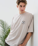 【BLUE STANDARD/ブルースタンダード】【ひんやり涼しい接触冷感】COOLスムース 部分刺繍Tシャツ リラックスフィット オーバーサイズ スムース素材 ネコ オバケ なめらか きれいめ