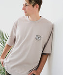 【BLUE STANDARD/ブルースタンダード】【ひんやり涼しい接触冷感】COOLスムース 部分刺繍Tシャツ リラックスフィット オーバーサイズ スムース素材 ネコ オバケ なめらか きれいめ