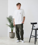 【BLUE STANDARD/ブルースタンダード】【ひんやり涼しい接触冷感】COOLスムース 部分刺繍Tシャツ リラックスフィット オーバーサイズ スムース素材 ネコ オバケ なめらか きれいめ