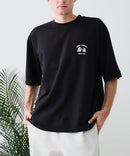【BLUE STANDARD/ブルースタンダード】【ひんやり涼しい接触冷感】COOLスムース 部分刺繍Tシャツ リラックスフィット オーバーサイズ スムース素材 ネコ オバケ なめらか きれいめ