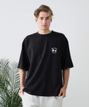 【BLUE STANDARD/ブルースタンダード】【ひんやり涼しい接触冷感】COOLスムース 部分刺繍Tシャツ リラックスフィット オーバーサイズ スムース素材 ネコ オバケ なめらか きれいめ