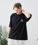 【BLUE STANDARD/ブルースタンダード】【ひんやり涼しい接触冷感】COOLスムース 部分刺繍Tシャツ リラックスフィット オーバーサイズ スムース素材 ネコ オバケ なめらか きれいめ