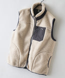 【RAGGED MOUNTAIN/ラギットマウンテン】【特殊な防風フィルムが冬の冷たい風をしっかりシャットアウト】GRAFTON 防風ボアベスト スタンドカラー 防風フィルム 防寒 タウンユース アウトドア ユニセックス