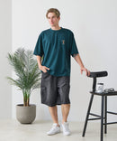 【BLUE STANDARD/ブルースタンダード】【ひんやり涼しい接触冷感】COOLスムース 部分刺繍Tシャツ リラックスフィット オーバーサイズ スムース素材 ネコ オバケ なめらか きれいめ