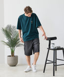 【BLUE STANDARD/ブルースタンダード】【ひんやり涼しい接触冷感】COOLスムース 部分刺繍Tシャツ リラックスフィット オーバーサイズ スムース素材 ネコ オバケ なめらか きれいめ