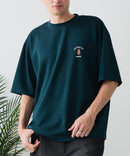 【BLUE STANDARD/ブルースタンダード】【ひんやり涼しい接触冷感】COOLスムース 部分刺繍Tシャツ リラックスフィット オーバーサイズ スムース素材 ネコ オバケ なめらか きれいめ