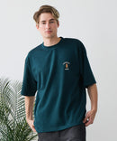 【BLUE STANDARD/ブルースタンダード】【ひんやり涼しい接触冷感】COOLスムース 部分刺繍Tシャツ リラックスフィット オーバーサイズ スムース素材 ネコ オバケ なめらか きれいめ