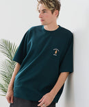 【BLUE STANDARD/ブルースタンダード】【ひんやり涼しい接触冷感】COOLスムース 部分刺繍Tシャツ リラックスフィット オーバーサイズ スムース素材 ネコ オバケ なめらか きれいめ