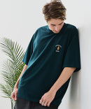 【BLUE STANDARD/ブルースタンダード】【ひんやり涼しい接触冷感】COOLスムース 部分刺繍Tシャツ リラックスフィット オーバーサイズ スムース素材 ネコ オバケ なめらか きれいめ