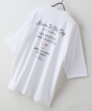 【ZERO STAIN/ゼロステイン】汗染みの目立ちにくいTシャツ ZEROSTAIN ロゴ アニマル バックプリント オーバーサイズTシャツ 防汚 UVカット ホワイト B柄 ❘ジーンズメイト公式オンラインショップ