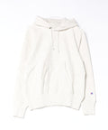 【CHAMPION/チャンピオン】【コットン素材はアメリカ綿100%】REVERSE WEAVE リバースウィーブ 裏起毛フーデッドスウェットシャツ プルオーバーパーカー フーディ C3-Y132 サステナブルコットン エクスパンションガゼット タフ ネームタグ ユニセックス オフホワイト ❘ジーンズメイト公式オンラインショップ