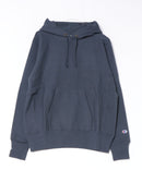 【CHAMPION/チャンピオン】【コットン素材はアメリカ綿100%】REVERSE WEAVE リバースウィーブ 裏起毛フーデッドスウェットシャツ プルオーバーパーカー フーディ C3-Y132 サステナブルコットン エクスパンションガゼット タフ ネームタグ ユニセックス ダークネイビー ❘ジーンズメイト公式オンラインショップ