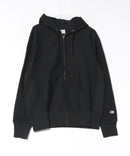 【CHAMPION/チャンピオン】【コットン素材はアメリカ綿100%】REVERSE WEAVE リバースウィーブ 裏起毛ジップフーデッドスウェットシャツ フルジップパーカー フーディ C3-Y134 サステナブルコットン エクスパンションガゼット タフ ネームタグ ユニセックス ブラック ❘ジーンズメイト公式オンラインショップ