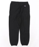 【CHAMPION/チャンピオン】REVERSE WEAVE リバースウィーブ 裏起毛スウェットパンツ C3-W205 サステナブルコットン タフ ガゼットリブ シームレス ウエストゴム ネームタグ ユニセックス ブラック ❘ジーンズメイト公式オンラインショップ