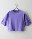 【汗染みの目立ちにくいTシャツ ZEROSTAIN/ゼロステイン】バルーン袖Tシャツ レディース 撥水・汗染み防止 多機能Tシャツ zo パープル ❘ジーンズメイト公式オンラインショップ
