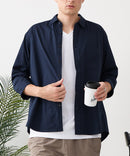 【BLUE STANDARD/ブルースタンダード】【抜群の通気性と軽さを実現！新素材エアースルーテック】7分袖シャツ 通気性 吸水速乾 軽量 全方向ストレッチ メッシュ素材 ビズ オフィスカジュアルスタイル