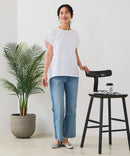 【汗染みの目立ちにくいTシャツ ZEROSTAIN/ゼロステイン】ロールカフラウンドヘムTシャツ レディース 汗染み防止 撥水加工 多機能 zo ❘ジーンズメイト公式オンラインショップ