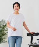 【汗染みの目立ちにくいTシャツ ZEROSTAIN/ゼロステイン】ロールカフラウンドヘムTシャツ レディース 汗染み防止 撥水加工 多機能 zo ❘ジーンズメイト公式オンラインショップ