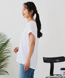 【汗染みの目立ちにくいTシャツ ZEROSTAIN/ゼロステイン】ロールカフラウンドヘムTシャツ レディース 汗染み防止 撥水加工 多機能 zo ❘ジーンズメイト公式オンラインショップ
