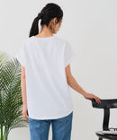 【汗染みの目立ちにくいTシャツ ZEROSTAIN/ゼロステイン】ロールカフラウンドヘムTシャツ レディース 汗染み防止 撥水加工 多機能 zo ❘ジーンズメイト公式オンラインショップ