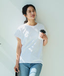 【汗染みの目立ちにくいTシャツ ZEROSTAIN/ゼロステイン】ロールカフラウンドヘムTシャツ レディース 汗染み防止 撥水加工 多機能 zo ❘ジーンズメイト公式オンラインショップ