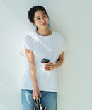 【汗染みの目立ちにくいTシャツ ZEROSTAIN/ゼロステイン】ロールカフラウンドヘムTシャツ レディース 汗染み防止 撥水加工 多機能 zo ❘ジーンズメイト公式オンラインショップ