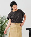 【汗染みの目立ちにくいTシャツ ZEROSTAIN/ゼロステイン】ロールカフラウンドヘムTシャツ レディース 汗染み防止 撥水加工 多機能 zo ❘ジーンズメイト公式オンラインショップ
