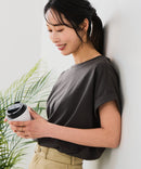 【汗染みの目立ちにくいTシャツ ZEROSTAIN/ゼロステイン】ロールカフラウンドヘムTシャツ レディース 汗染み防止 撥水加工 多機能 zo ❘ジーンズメイト公式オンラインショップ