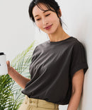 【汗染みの目立ちにくいTシャツ ZEROSTAIN/ゼロステイン】ロールカフラウンドヘムTシャツ レディース 汗染み防止 撥水加工 多機能 zo ❘ジーンズメイト公式オンラインショップ