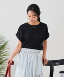 【汗染みの目立ちにくいTシャツ ZEROSTAIN/ゼロステイン】ロールカフラウンドヘムTシャツ レディース 汗染み防止 撥水加工 多機能 zo ❘ジーンズメイト公式オンラインショップ