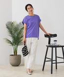 【汗染みの目立ちにくいTシャツ ZEROSTAIN/ゼロステイン】ロールカフラウンドヘムTシャツ レディース 汗染み防止 撥水加工 多機能 zo ❘ジーンズメイト公式オンラインショップ