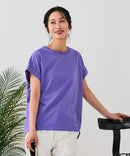 【汗染みの目立ちにくいTシャツ ZEROSTAIN/ゼロステイン】ロールカフラウンドヘムTシャツ レディース 汗染み防止 撥水加工 多機能 zo ❘ジーンズメイト公式オンラインショップ