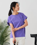 【汗染みの目立ちにくいTシャツ ZEROSTAIN/ゼロステイン】ロールカフラウンドヘムTシャツ レディース 汗染み防止 撥水加工 多機能 zo ❘ジーンズメイト公式オンラインショップ