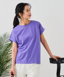 【汗染みの目立ちにくいTシャツ ZEROSTAIN/ゼロステイン】ロールカフラウンドヘムTシャツ レディース 汗染み防止 撥水加工 多機能 zo ❘ジーンズメイト公式オンラインショップ
