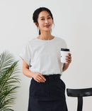 【汗染みの目立ちにくいTシャツ ZEROSTAIN/ゼロステイン】ロールカフラウンドヘムTシャツ レディース 汗染み防止 撥水加工 多機能 zo ❘ジーンズメイト公式オンラインショップ