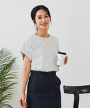 【汗染みの目立ちにくいTシャツ ZEROSTAIN/ゼロステイン】ロールカフラウンドヘムTシャツ レディース 汗染み防止 撥水加工 多機能 zo ❘ジーンズメイト公式オンラインショップ