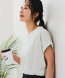 【汗染みの目立ちにくいTシャツ ZEROSTAIN/ゼロステイン】ロールカフラウンドヘムTシャツ レディース 汗染み防止 撥水加工 多機能 zo ❘ジーンズメイト公式オンラインショップ
